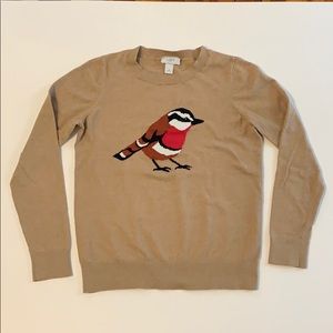 LOFT Tan Bird Sweater